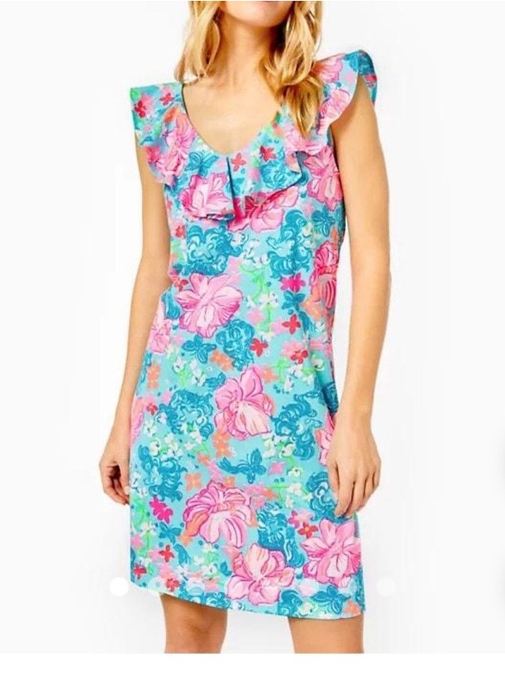 Lilly Pulitzer Alyssa dress small pink blue